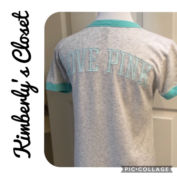 PINK Victoria's Secret Tops - 🌼🌸PINK Ringer Tee🌸🌼